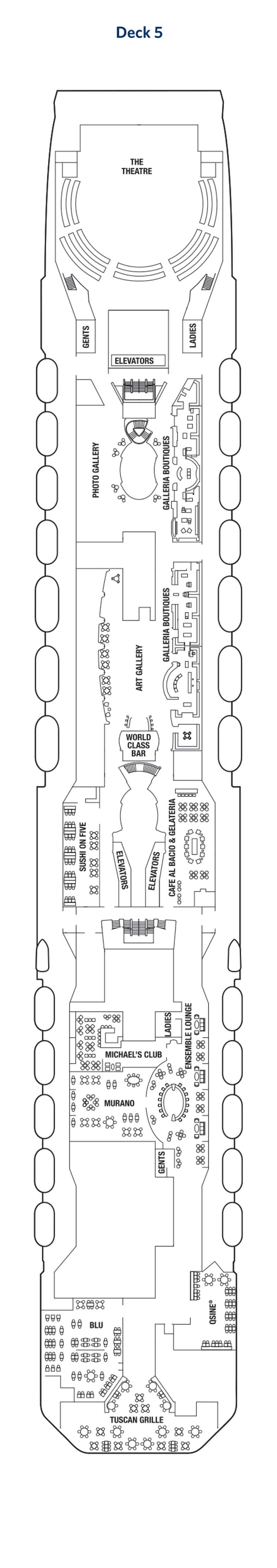 Deck plan of Deck 5